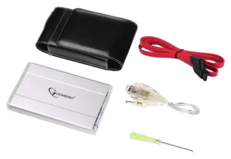 Внешний бокс для SSD M2 Gembird EEM2-SATA-1, порт MicroB, металл, черный USB 3.0