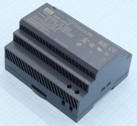 Блок питания на DIN рейку 12в, 11.3а, 105*90*54.5мм, Mean Well HDR-150-12