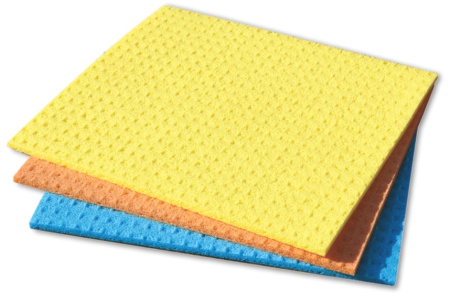 Салфетки для уборки York, губчатые, 17,5*15,5см, ассорти, 3шт. (24010)