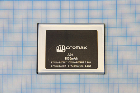 АКБ (аккумулятор) Micromax A094 3.7V 1800mAh