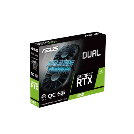 Видеокарта GeForce RTX3050 Asus 6Гб DUAL OC GDDR6,96bit,DVI,HDMI,DP (DUAL-RTX3050-O6G) ret