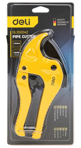Труборез для пластиковых труб dmax42мм, храповый механизм, Deli DL350042