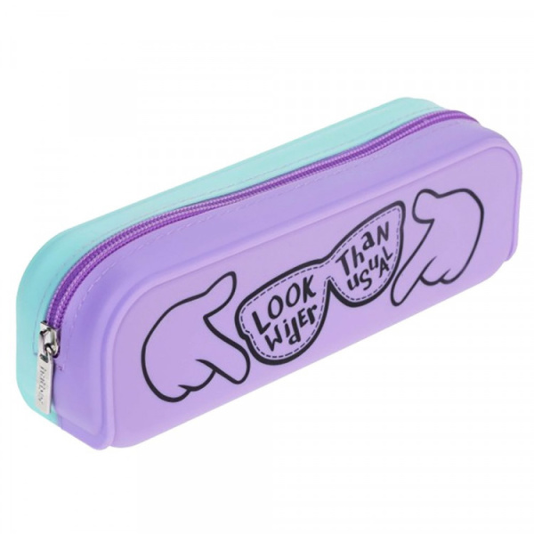 Пенал Hatber 1 отделение "Смотри шире" 200х50х60мм мягкий силикон (NPn_34189)