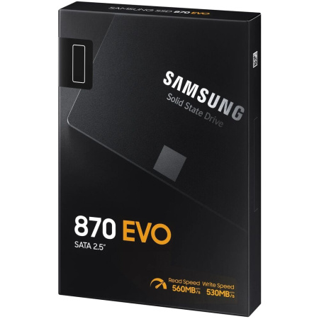 SSD-накопитель 1Тб Samsung 870 EVO [MZ-77E1T0BW](Samsung MKX,TLC 3D V-NAND,560/530 Мб/с)