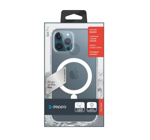 Накладка для iPhone 12 Pro Max Deppa Gel Pro Magsafe Прозрачный (870060)