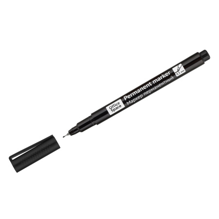 Маркер перманентный OfficeSpace 0,5мм., мет. наконечник, черный (PMET_66008)