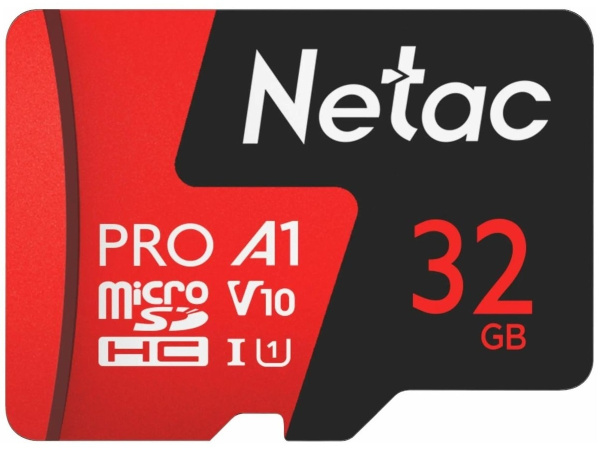 Карта памяти MicroSDHC 32GB Netac P500 PRO Extreme PRO Class10 U1 [NT02P500PRO-032G-S](без SD адаптера) 100 Мб/с
