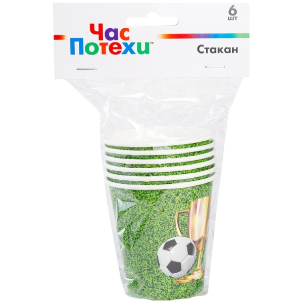 Бумажные стаканы "Футбол" 190мл/6шт (1502-5268)