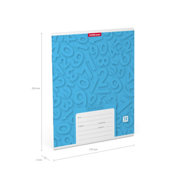 Тетрадь 12л. кл. "Optima Numbers" ассорти ErichKrause (39885)