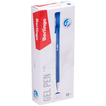Ручка гелевая BERLINGO "X-Gel" синяя, 0,5мм (CGp_50121)