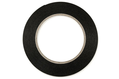 Скотч двухсторонний вспененный 0.5* 3мм, рулон 5м, чёрный