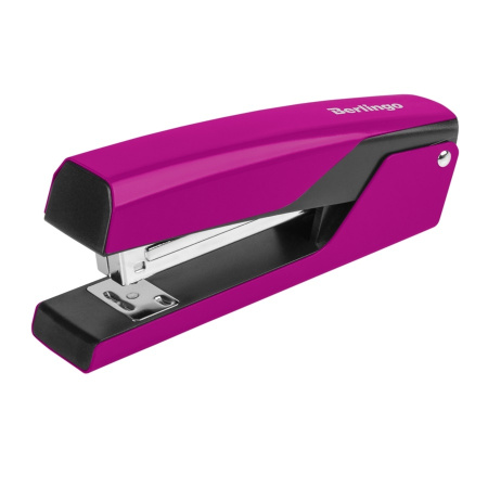 Степлер №24/6 BERLINGO "Color Zone" на 20л., розовый (DSn_20114)