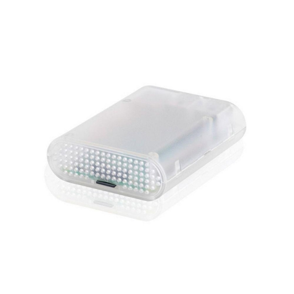 Корпус ACD RA076 Transparent ABS Plastic Injection Molding case with Stripe for Raspberry Pi 3 B (прозрачный, овальный на винтах)(RASP1795) (494149)