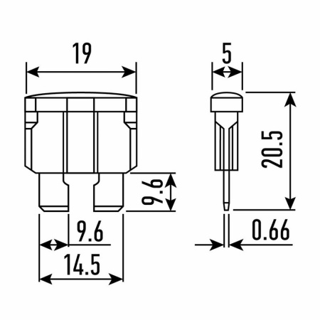 Предохранитель автомобильный "стандарт", 20а, 32в, Rexant