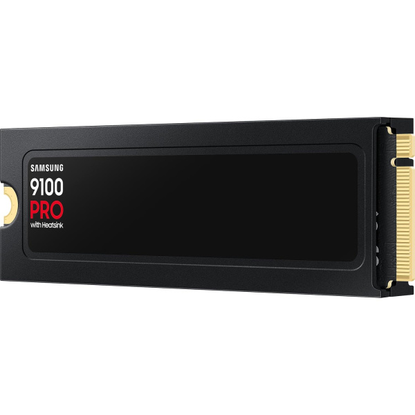 Твердотельный накопитель/ Samsung SSD 9100 PRO, 1000GB, M.2(22x80mm), NVMe 2.0, PCIe 5.0 x4, V-NAND TLC, R/W 14700/13300MB/s, IOPs 1 850 000/2 600 000, TBW 600, DWPD 0.3, with Heatsink (12 мес.)