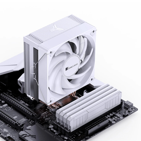 Кулер S115х/1200/1700/AMx Jonsbo CR-1000E White (210W/120mm/600-1500rpm/LED/4 тепловые трубки/белый)