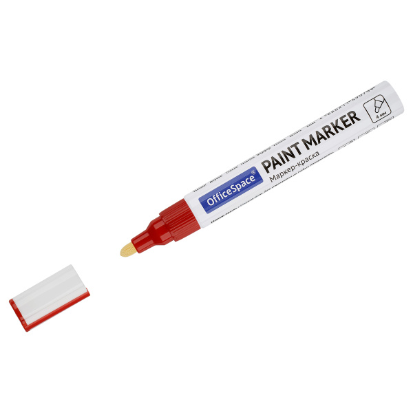 Маркер-краска OfficeSpace красная, 1-4мм (PM_51076)