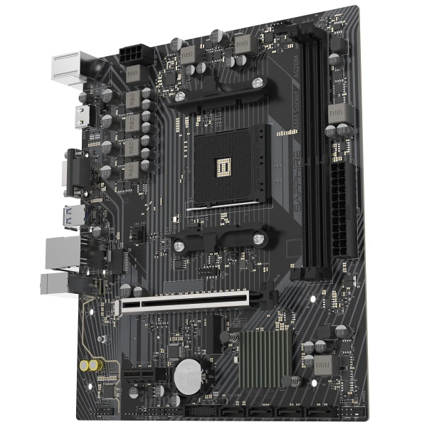 Мат.плата SocAM4 AMD A520 Sapphire A520M-E (mATX,2DDR4,M.2,PCI-E16,PCI-E,HDMI,VGA,PC4800)