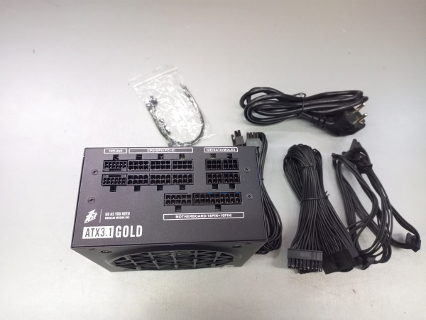 Распродажа! Блок питания 850Вт 1STPLAYER NGDP 850W (APFC,120мм,3PCI-E,12VHPWR,8SATA,80+Gold,модульный)[HA-850BA4](без комплекта)