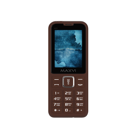 Сотовый Maxvi K21 Сhocolate 2sim/2.4"/320*240/microSD/0.5МП/Bt/1400мАч/моноблок