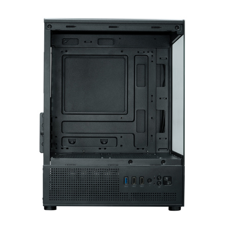 Корпус mATX Б_БП XASTRA Q300M 3FRGB Black (USB3.0,Audio,черный,3х120мм FRGB,"аквариум")