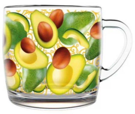 Кружка д/чая Авокадус 2134-Д/12 300мл стекло