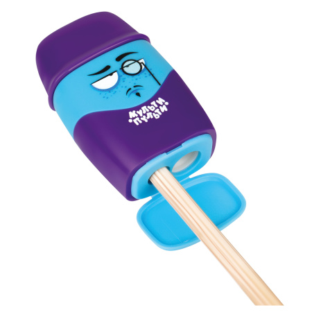 Точилка Мульти-Пульти "Человечки" 2 отверстия, контейнер, ластик, ассорти SR_48477