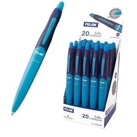 Ручка шариковая MILAN Capsule 1, 0мм, автомат. синий (966880)