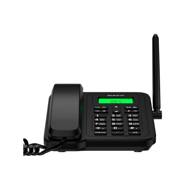 Стационарный сотовый телефон с поддержкой двух SIM-карт Maxvi RT-01 black