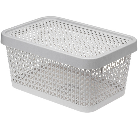 Коробка 12л Пирула с крышкой, смоки (М2349) (125751)