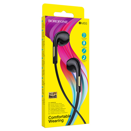 Гарнитура проводная Borofone BM55, черный