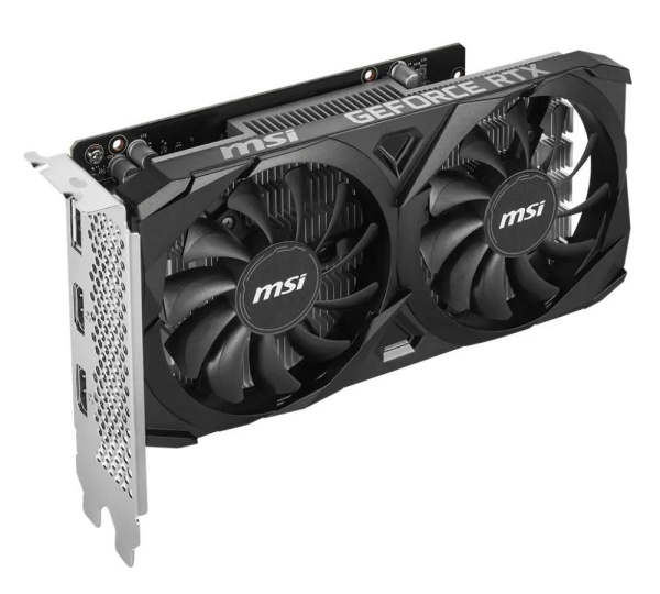 Видеокарта GeForce RTX3050 MSI 6Гб VENTUS 2X E 6G OC GDDR6,96bit,HDMI,2DP (RTX 3050 VENTUS 2X E 6G OC) ret
