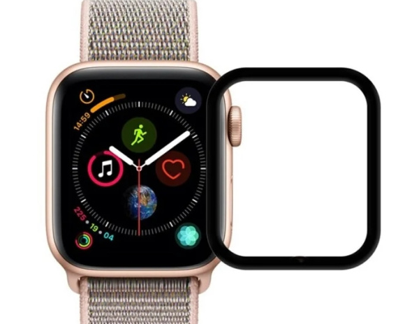 Защитное стекло для Apple Watch (40mm) Zibelino 3D (ZTG-3D-APL-W40-BLK) (black)