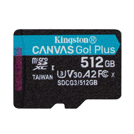 Карта памяти Kingston Canvas Go! Plus microSDXC 512 ГБ [SDCG3/512GBSP]