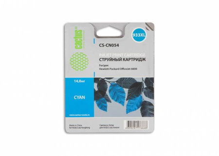 Картридж_струйный Cactus CS-CN054 №933XL для HP DJ 6600 Cyan