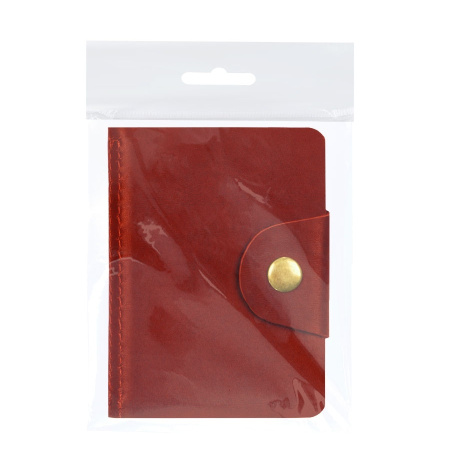 Визитница OfficeSpace на 18 визиток, кожа, красный (312565)