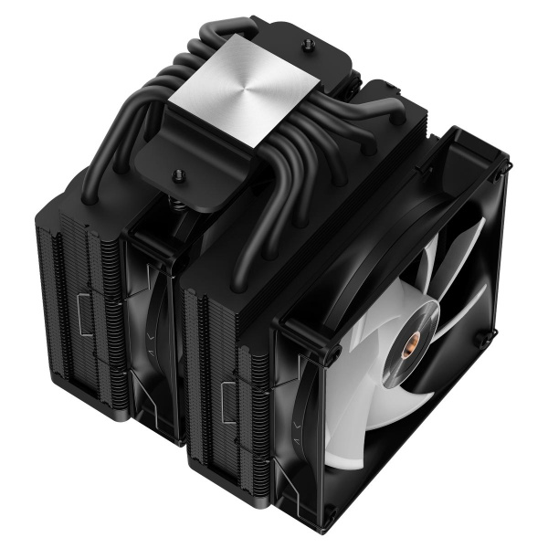 Кулер для процессора/ CPU Cooler Ocypus Delta A62 BK ARGB (260W, 4-pin PWM, 156mm, Al/Cu, 6x6mm, ARGB, 2x120mm, 73CFM, 29dBA, 2000RPM, S: 1851/1700/1200/115X, AM5/AM4, black)