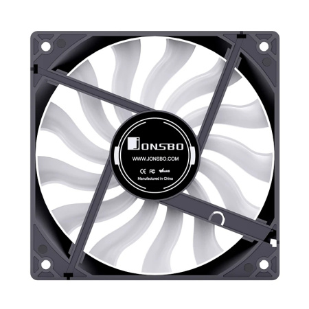 Кулер в корпус 120х120х20 JONSBO Black 12020 (1100prm/3pin+4pin/35.9 CFM/28.6дБ черный)