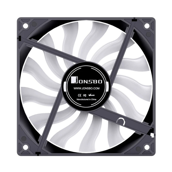 Кулер в корпус 120х120х20 JONSBO Black 12020 (1100prm/3pin+4pin/35.9 CFM/28.6дБ черный)
