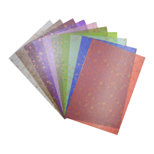 Декоративная калька "Сердечки", 10л., 10цв., Hobby Time 11-410-287