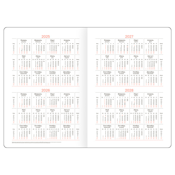 Ежедневник BG А5 176л. 2025г. "Vesper Index. Brown", коричневый, вырубной блок DdA5_60883