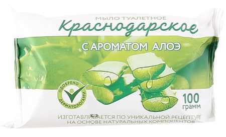 Мыло туал. "Краснодарское. Алоэ", 100гр в упаковке Меридиан