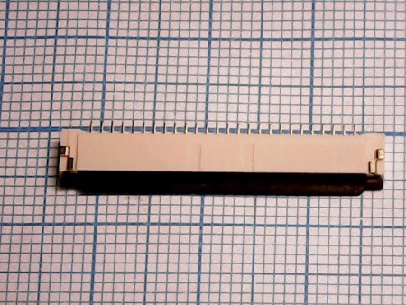 Коннектор FFC/FPC шлейфа шаг 1.0мм, 26пин, фиксатор откидной