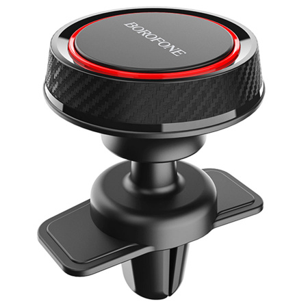 Держатель BOROFONE BH12 магнитный/крепление на вент. решетку (черный)