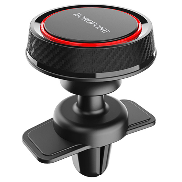 Держатель BOROFONE BH12 магнитный/крепление на вент. решетку (черный)