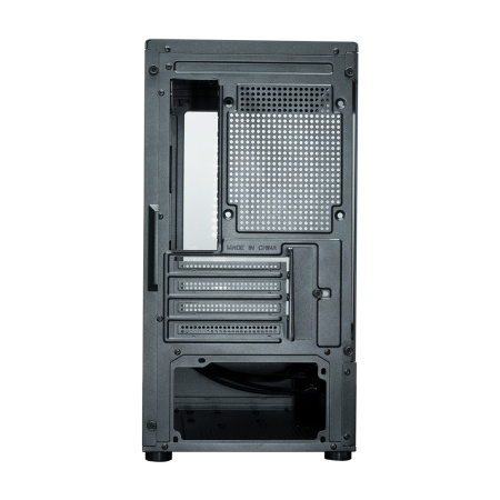 Корпус mATX Б_БП XASTRA Q300M 3FRGB Black (USB3.0,Audio,черный,3х120мм FRGB,"аквариум")