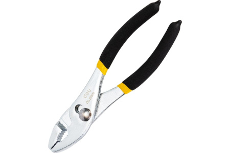 Пассатижи переставные двухдиапазонные Deli DL25506  150мм, прорезиненная двухкомпонентная ручка