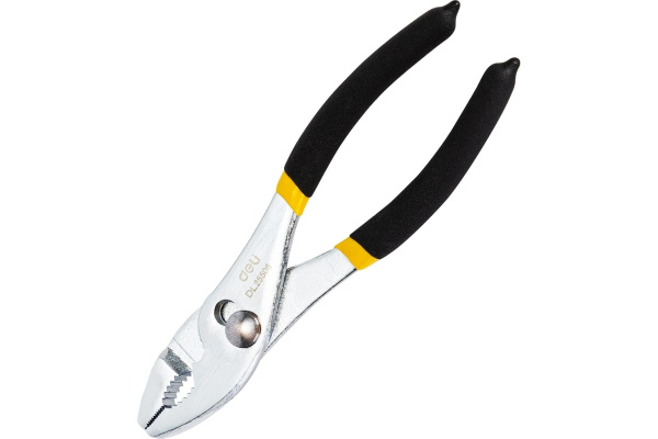 Пассатижи переставные двухдиапазонные Deli DL25506  150мм, прорезиненная двухкомпонентная ручка