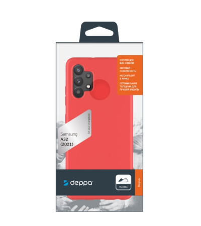 Накладка для Samsung Galaxy A32_(2021) Deppa Gel Color Красный (870089)