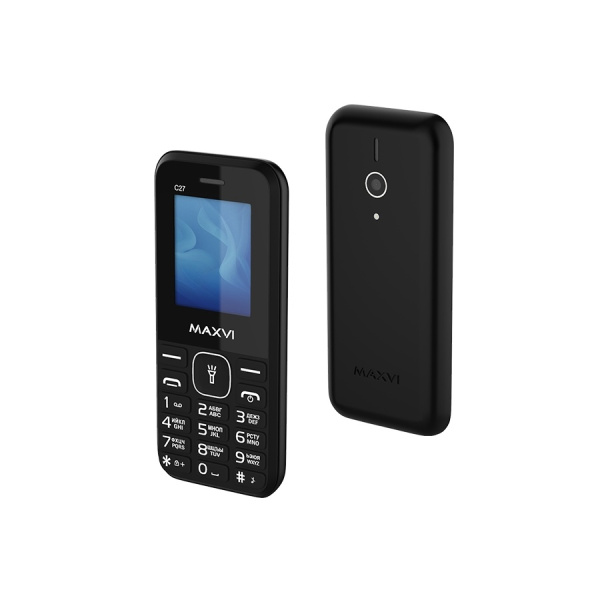 Сотовый Maxvi C27 Black 2sim/1.77"/160*128/microSD/0.3МП/Bt/600мАч/моноблок